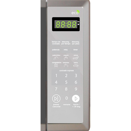 Horno de Microondas Mabe Acero 10 niveles Gris