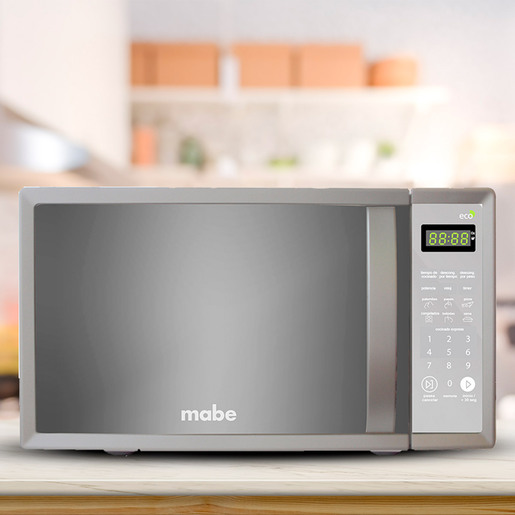 Horno de Microondas Mabe Acero 10 niveles Gris