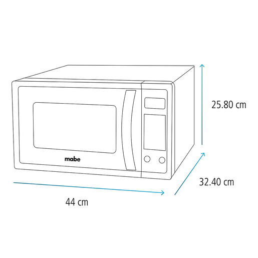 Horno de Microondas Mabe Acero 10 niveles Gris