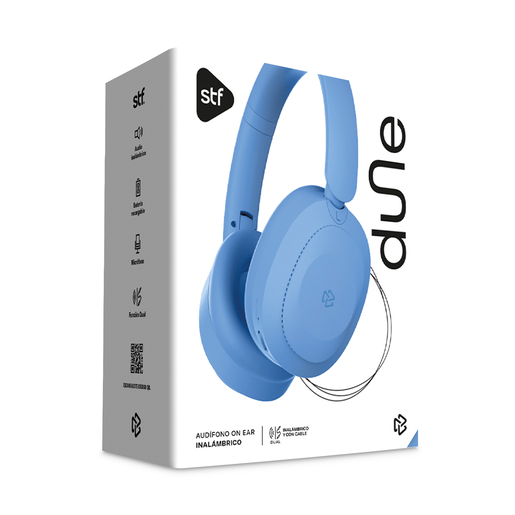 Audífonos Bluetooth On Ear Stuffactory Entrada 3.5 mm Azul