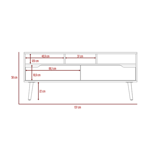 Centro de Entretenimiento Excelsior Oslo Madera con Negro