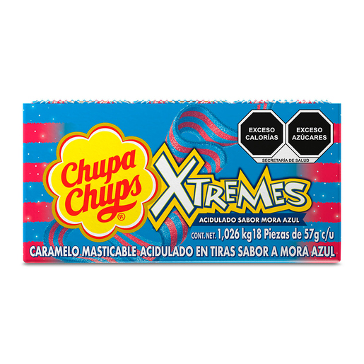 Chupa Chups Xtremes Sabor Mora Azul 57 gr
