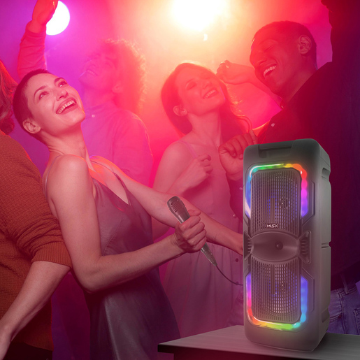 Bafle Bluetooth Misik Empire Luces LED más Micrófono Alámbrico