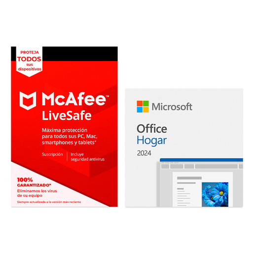 Bundle Instalación Profesional de Microsoft Office Hogar 2024 y McAfee LiveSafe