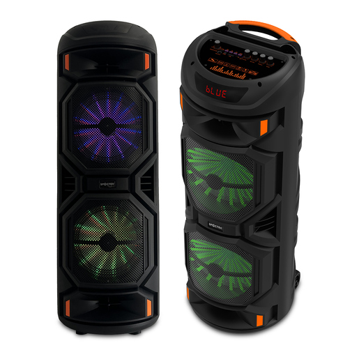 Bocinas Bluetooth Spectra GY-8809 con Luces RGB Negro