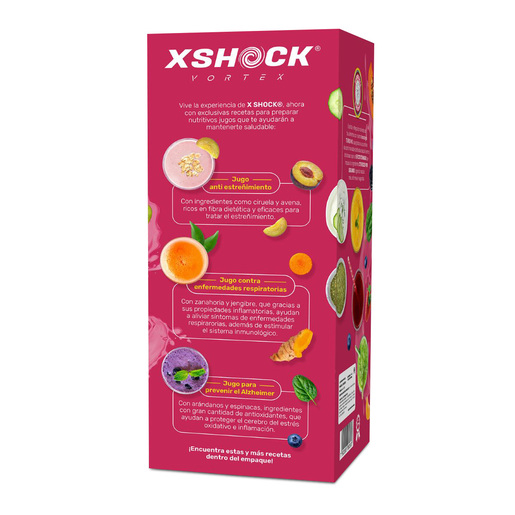 Licuadora Portátil Turbo XShock Vortex 500 ml Blanco