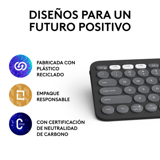 Teclado Inalámbrico Logitech K380S Gris Grafito
