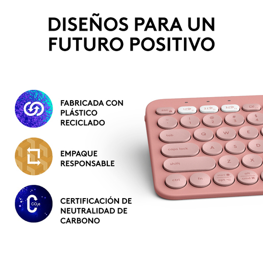 Teclado Inalámbrico Logitech K380S Rosa