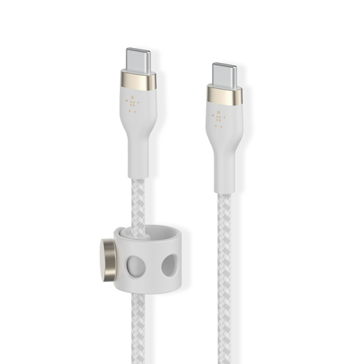 Cable Cargador Belkin Pro Flex USB-C a USB-C Blanco 1 m