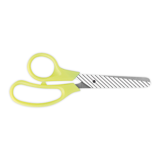 Tijera Escolar de Punta Roma Serie Sunset Milán Mango Amarillo 13 cm