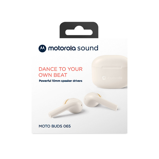 Audífonos Inalámbricos Bluetooth Motorola Moto Buds 065 Blanco