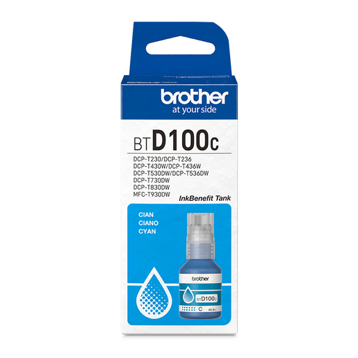 Botella de Tinta Brother BTD100C InkBenefit Tank Cyan 5000 páginas