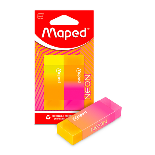 Goma Maped Neón 2 piezas