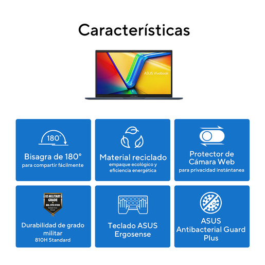 Laptop Asus Vivobook 15 Intel Core i5 8GB RAM 512GB SSD 15.6 pulgadas