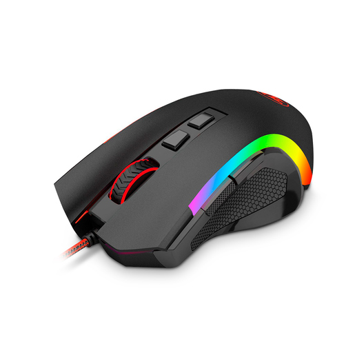 Mouse Gamer Alámbrico Redragon Griffin RGB Negro