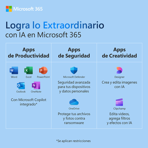 Microsoft 365 Personal Descargable para 1 Usuario 1 Año