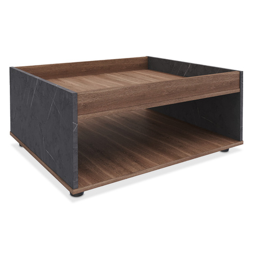 Mesa de Centro con Entrepaño Maderkit Stone Melamina Café