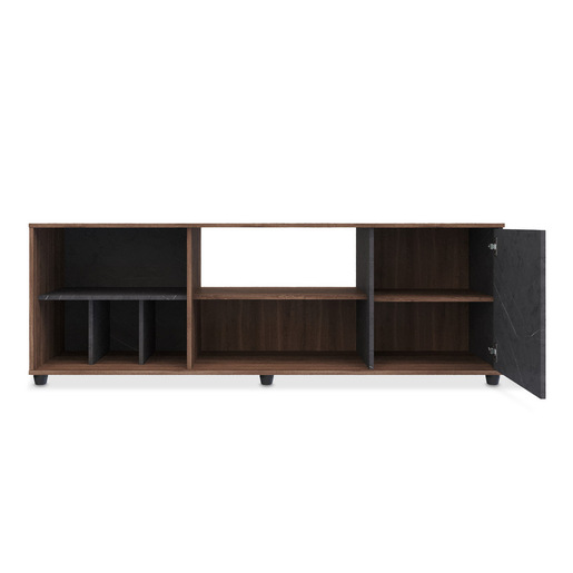 Centro de Entretenimiento Maderkit Stone Melamina Café