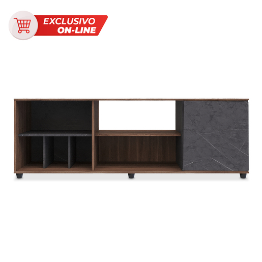 Centro de Entretenimiento Maderkit Stone Melamina Café