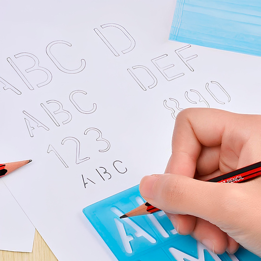 Plantilla Gioser iStudy Letras y Números 4 piezas