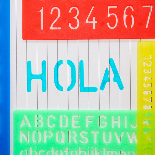 Plantilla Gioser iStudy Letras y Números 4 piezas
