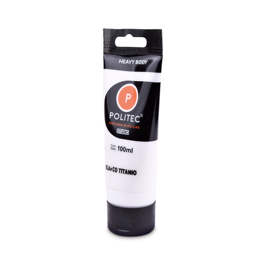 Pintura Acrílica Politec Studio Heavy Body Blanco 100 ml