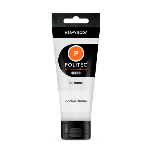 Pintura Acrílica Politec Studio Heavy Body Blanco 100 ml