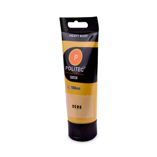 Pintura Acrílica Politec Studio Heavy Body Ocre 100 ml