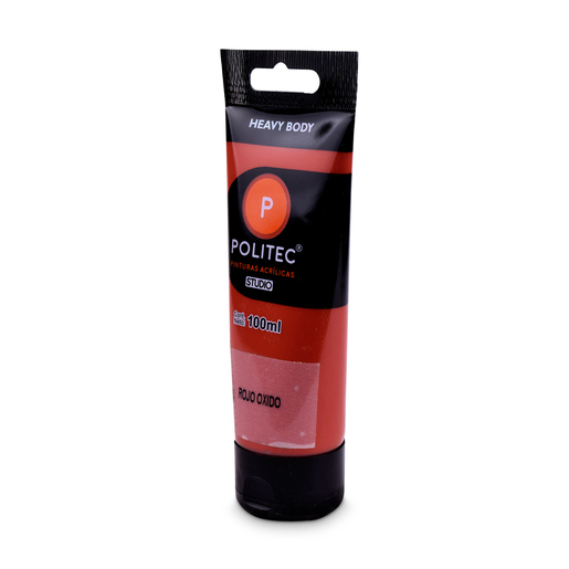 Pintura Acrílica Politec Studio Heavy Body Rojo Óxido 100 ml