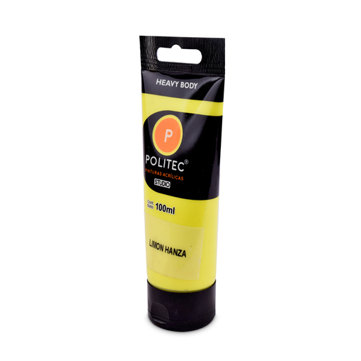 Pintura Acrílica Politec Studio Heavy Body Limón Hanza 100 ml
