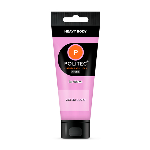 Pintura Acrílica Politec Studio Heavy Body Violeta Claro 100 ml
