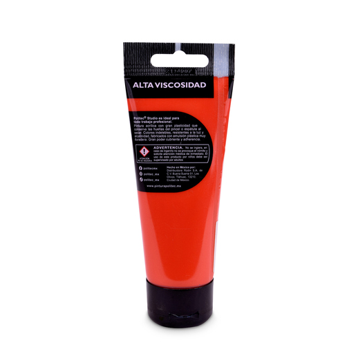 Pintura Acrílica Politec Studio Heavy Body Rojo 100 ml