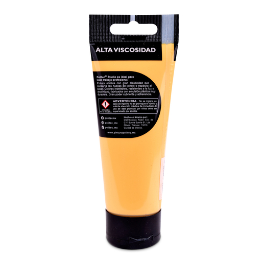 Pintura Acrílica Politec Studio Heavy Body Amarillo Claro 100 ml