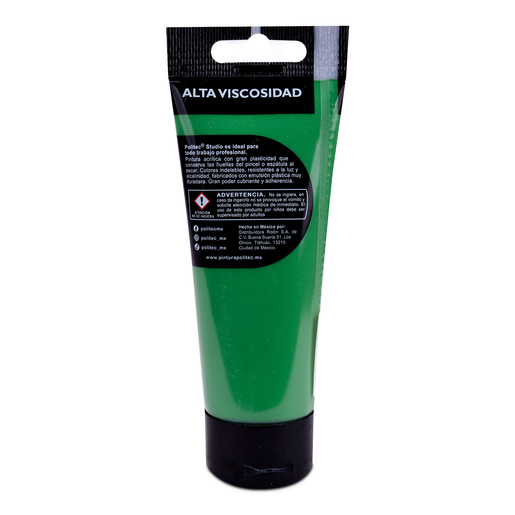 Pintura Acrílica Politec Studio Heavy Body Verde Oro 100 ml