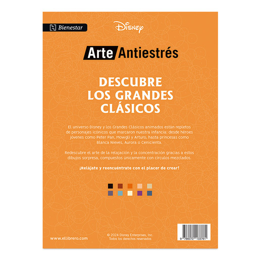 Libro Antiestrés Larousse Disney Grandes Clásicos