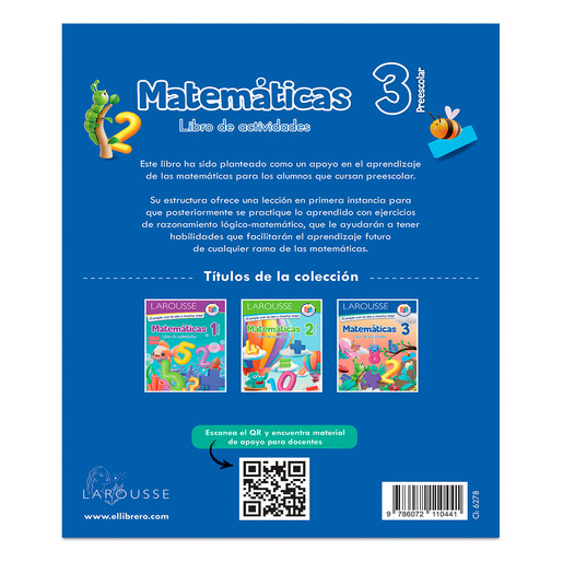 Libro de Actividades Larousse Matemáticas Preescolar 3