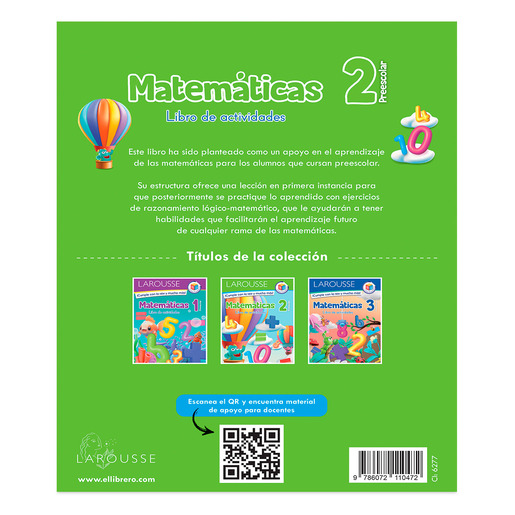 Libro de Actividades Larousse Matemáticas Preescolar 2