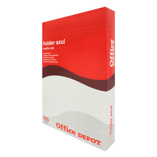 Folder Tamaño Oficio Office Depot Azul Pastel 100 piezas