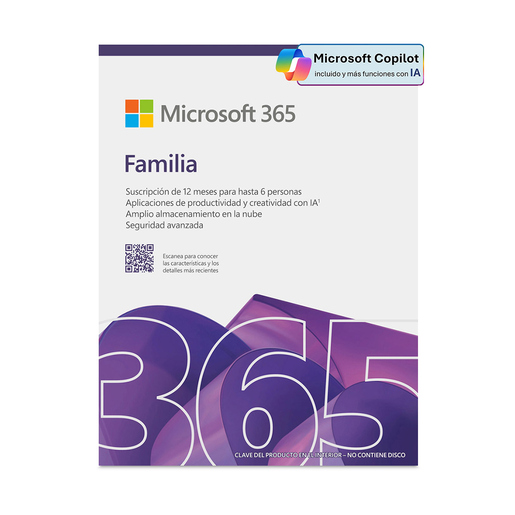 Microsoft 365 Familiar 2025 6 Usuarios 1 Año