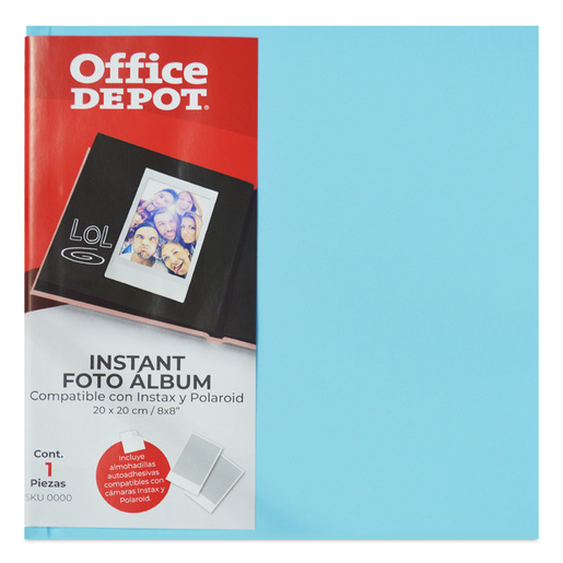 Álbum de Fotos Instantáneas Office Depot Azul