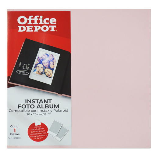 Álbum de Fotos Instantáneas Office Depot Rosa
