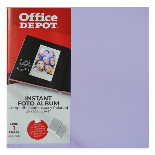 Álbum de Fotos Instantáneas Office Depot Morado