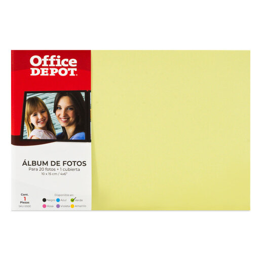 Álbum de Fotos Office Depot Verde Pastel