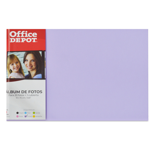 Álbum de Fotos Office Depot Morado Pastel