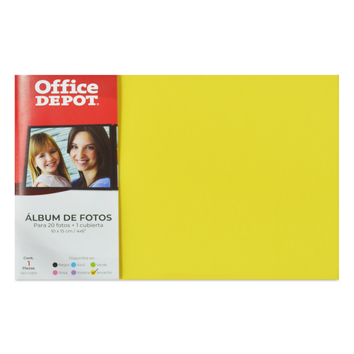 Álbum de Fotos Office Depot Amarillo Pastel