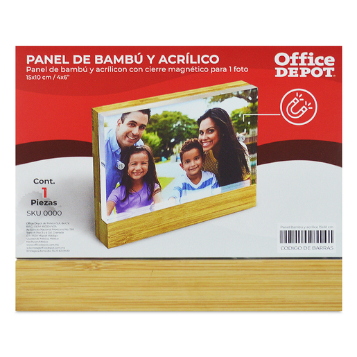 Panel de Bambú para Fotos Office Depot