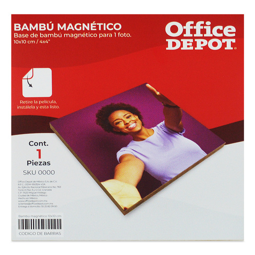 Base de Bambú Magnética para Fotos Office Depot