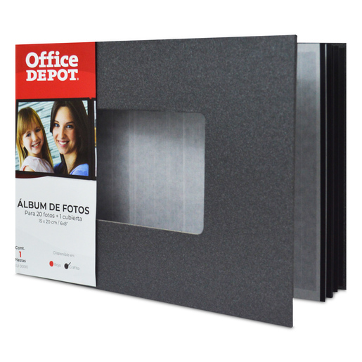 Álbum de Fotos Office Depot con Ventana Gris