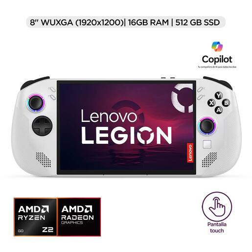 Consola Portátil Lenovo Legion Go S 8 pulgadas 512GB SSD 16GB RAM Blanco