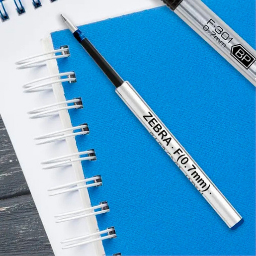 Repuesto para Bolígrafo Zebra F Punto Fino Tinta Negra 2 piezas